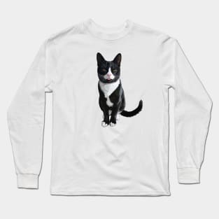 Bicolor Tuxedo Cat Blep Long Sleeve T-Shirt